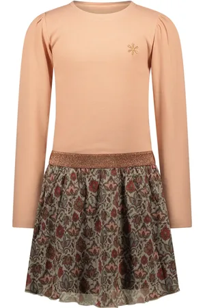 MAYCE Meisjes jurk rib mesh sorbet