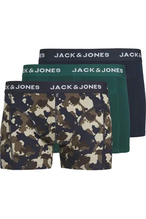JACK & JONES Heren plus size boxershorts trunks jaccamoflage 3-pack
