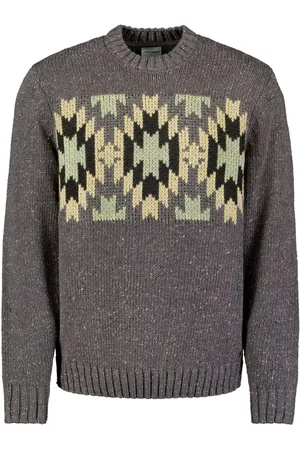 No Excess Pullover crewneck jacquard pattern dark grey