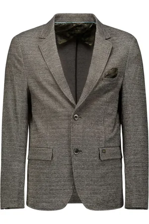 No Excess Blazer stretch jersey melange black
