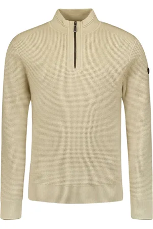 No Excess Pullover half zipper solid jacquard cement