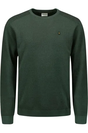 No Excess Pullover crewneck 2 coloured jacqua dark green