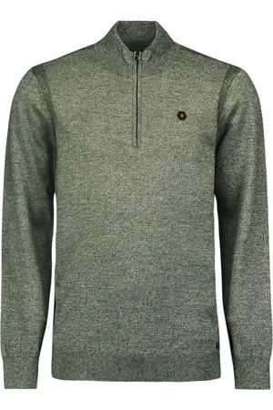 No Excess Pullover half zip 2 coloured melang smoke