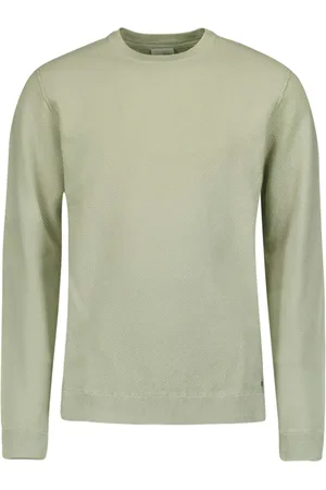 No Excess Pullover crewneck solid jacquard smoke