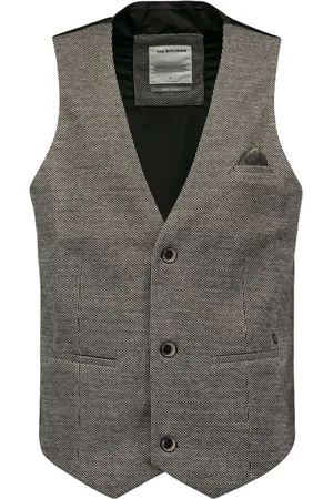 No Excess Gilet stretch jersey melange black