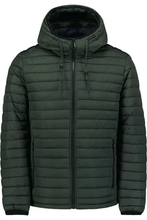 No Excess Jacket hooded short fit padded dark moss
