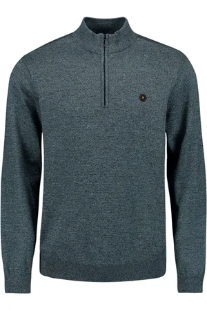 No Excess Pullover half zip 2 coloured melang cloud