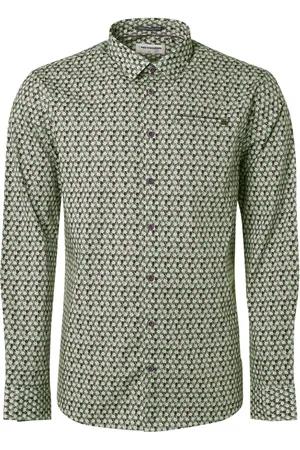 No Excess Shirt stretch allover printed smoke