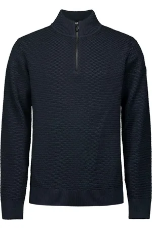 No Excess Pullover half zipper 2 coloured mel night