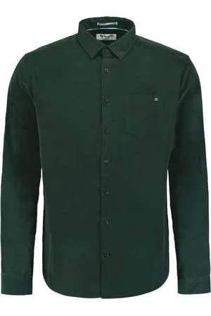No Excess Shirt corduroy solid dark green