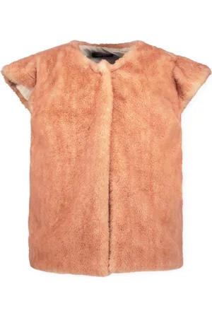 Like Flo Meisjes bodywarmer fur doutze koraal