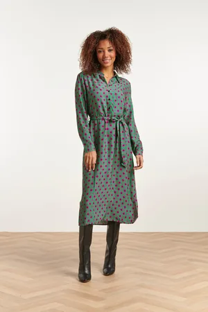 Smashed Lemon 23536 shirt jurk met abstract ornament print |