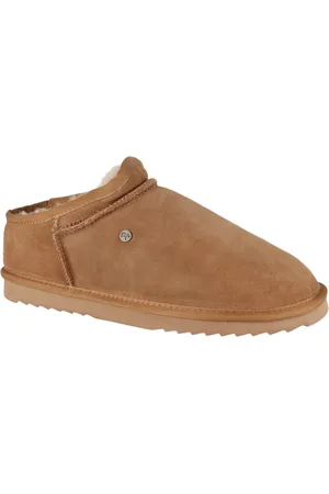 Warmbat Conner cognac heren pantoffel (gesloten hiel)