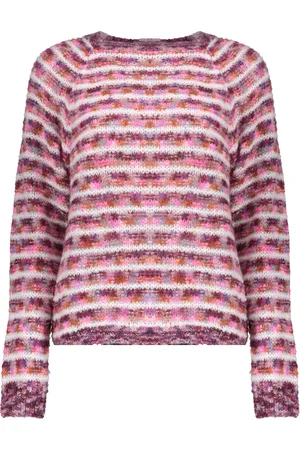 Geisha 44861-70 445 pullover stripes fuchsia/mauve/off white