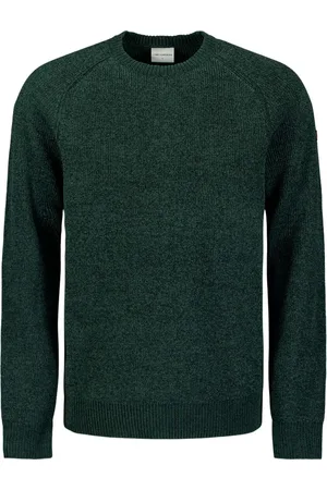 No Excess Pullover crewneck 2 coloured chenil dark green