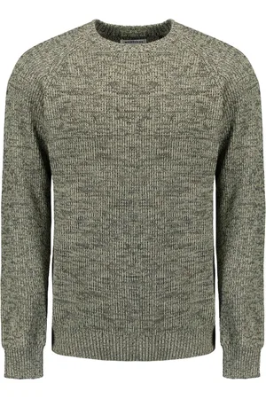 No Excess Pullover crewneck 3 coloured rib smoke