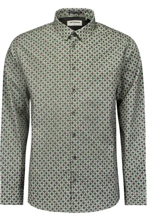 No Excess Shirt stretch allover printed smoke