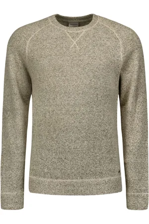 No Excess Pullover crewneck melange with wool cement