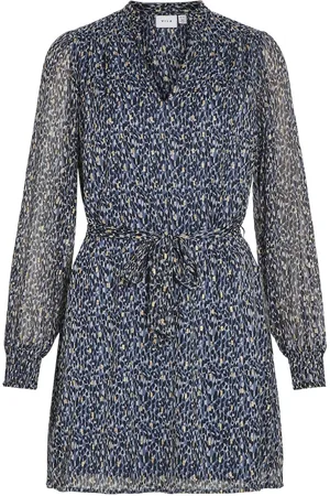 VILA Vifalia dotta v-neck ls dress dessin