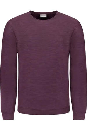 No Excess Pullover crewneck garment dyed + st aubergine