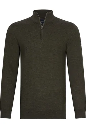 Cavallaro Napoli Merino half zip pullover truien 118245001