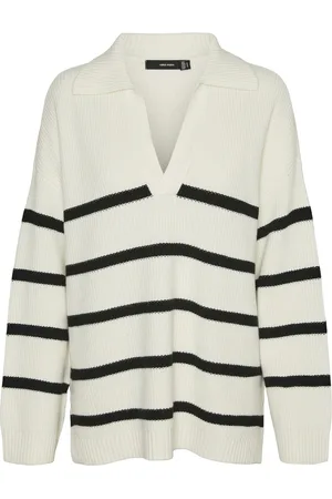 VERO MODA Vmluna ls v-neck long pullover ga b dessin