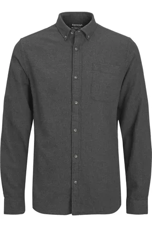 JACK & JONES Jjeclassic melange shirt ls noos antraciet