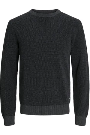 JACK & JONES Jjeglobe knit crew neck noos antraciet