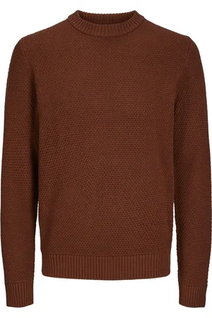 JACK & JONES Joreaton knit crew neck bf brique