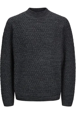 JACK & JONES Jprccziggi knit mock neck antraciet