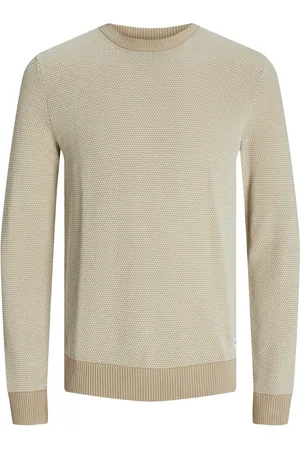 JACK & JONES Jjeglobe knit crew neck noos beige