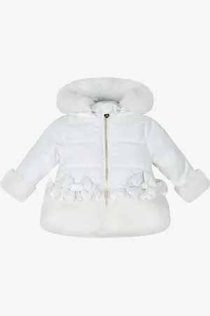 ADee Meisjes jas honey snow white