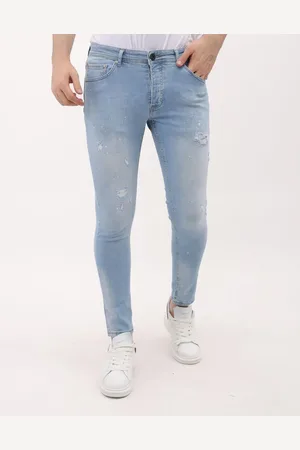 Mario Morato Slim fit stretch jeans met paint en gaten mm