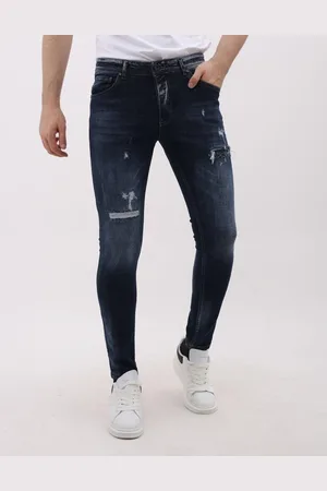 Mario Morato Stretch jeans slim fit met scheuren mm