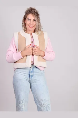 Grace & Mila Suede imitatieschaap gilet noe