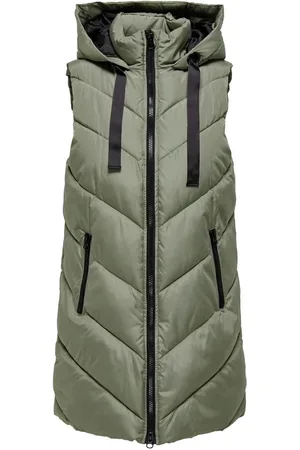 JACQUELINE DE YONG Jdyskylar padded hood waistcoat otw steel
