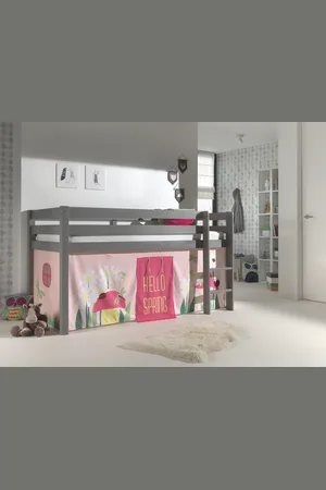 LUCEVI Pino halfhoogslaper h115cm met ladder 90 x 200 cm spring