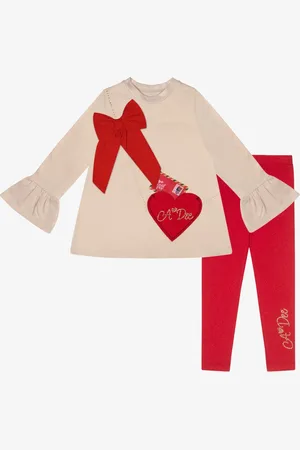 ADee Meisjes set rose legging light gold