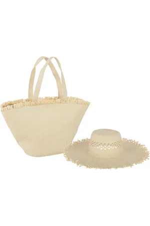 J-line Set van 2 strandtas + hoed papier 60x18x31cm