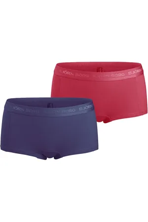 Björn Borg Meisjes minishorts 2-pack – zacht katoen – rood & donker