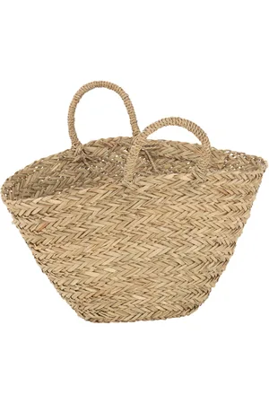 J-line Strandtas kort handvatten jute 41x44x38cm