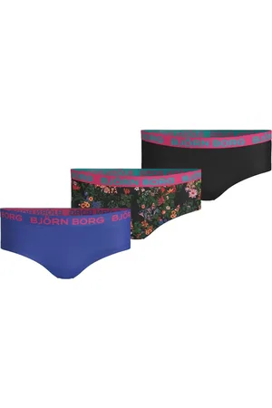 Björn Borg Meisjes hipster 3-pack – zacht katoen – mystic flower