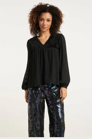 Smashed Lemon 24806 e elegante gestippeld chiffon top |