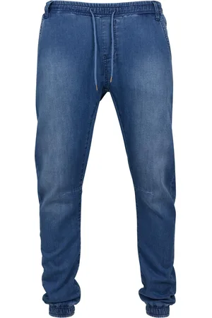 Urban classics Heren gebreide denim joggingbroek