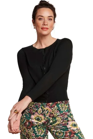 King Louie Cardi roundneck cocoon black