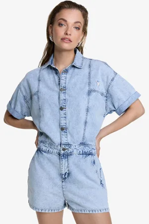Alix the label Dames playsuit denim blue