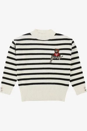 Guess Meisjes trui zwart streep