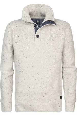 Petrol Industries M-3040-kwc226 knitwear collar off-white
