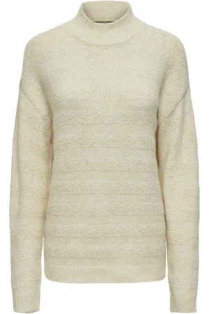 ONLY Onlklarisa life ls highneck bf knt off-white