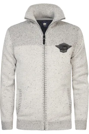 Petrol Industries M-3040-kwc226 knitwear cardigan off-white